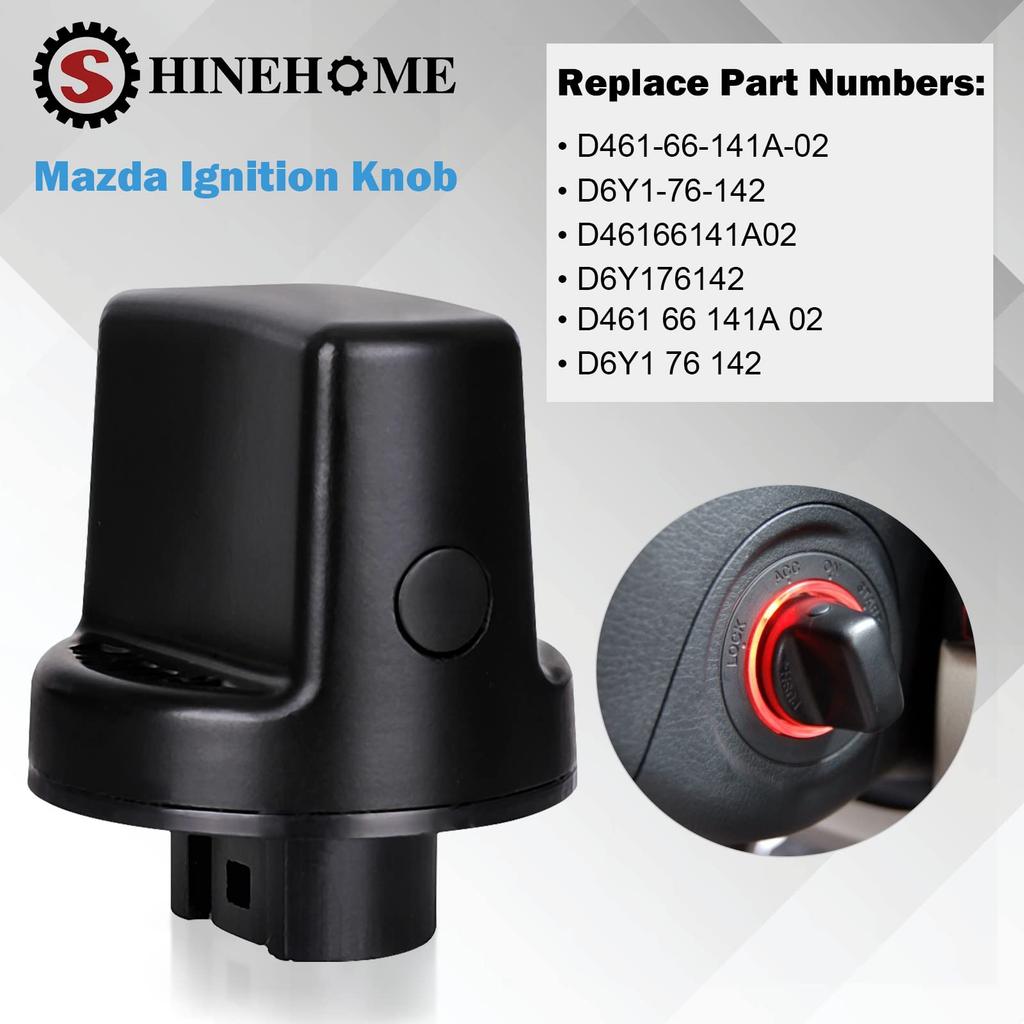SHINEHOME Ручка ключа зажигания Переключатель поворота нажатием для 2007-2015 Mazda CX-9 2007-2011 Mazda CX-7