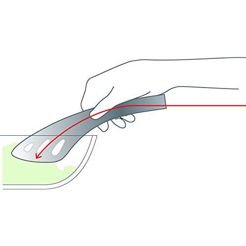 Oaks Raye Fingertip Server Tongs, Easy to Serve While Sitting, Stainless Steel, Made in Japan, LS1514