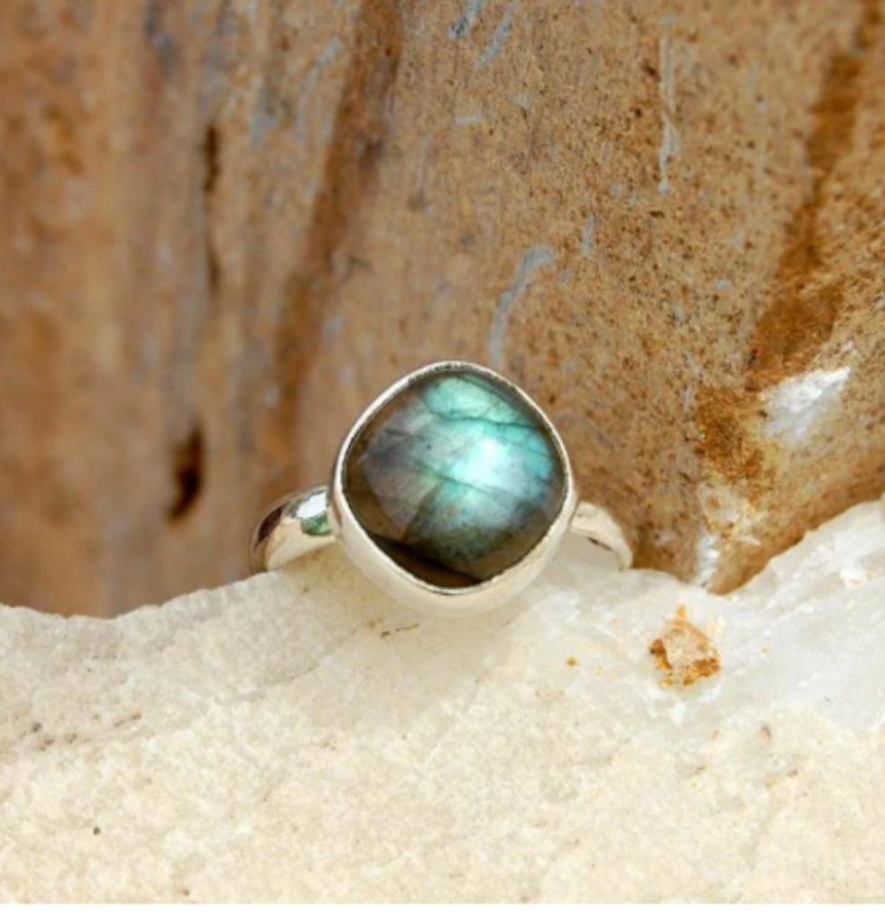 Natural Labradorite Gemstone Ring, 925 Sterling Silver Ring, Handmade Ring, Unisex Ring, Gift For Her, Silver Jewelry
