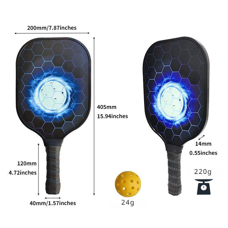 Набор ракеток для пиклбола из стекловолокна, сотовая ракетка для пиклбола из углеродного волокна, ракетка для пиклбола