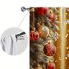 2pcs Christmas Ball Printed Curtain for Christmas Home Decor - Rod Pocket Window Treatment for Bedroom,Office,Kitchen