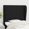 VidaXL Headboard with Ears Black 93x23x118-128 Cm Fabric3117660