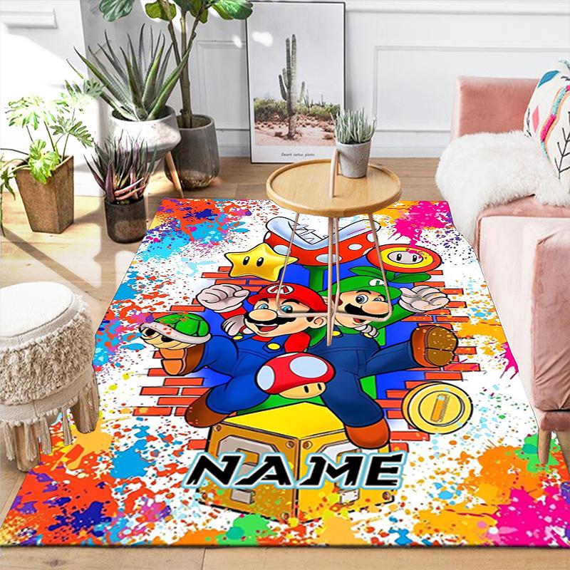 Custom 1Pc Mario Yoshi Adventure Rug Office Carpet Indoor Outdoor Entrance Doormat Nonslip Soft And Comfortable Living Room D2915172