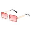 Fashion Rectangle Sunglasses Women Men Gradient Shades Sun Glasses Metal Frame Classic Brand Designer Eyeglasses Uv400