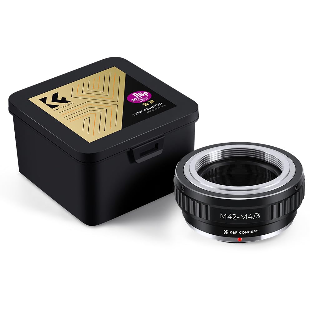 CONCEPT Mount Adapter Converts M42 mount lenses to Micro Four Thirds mounts for Micro enabling infinity K&F M42-M4/3 4/3 cameras, focus.