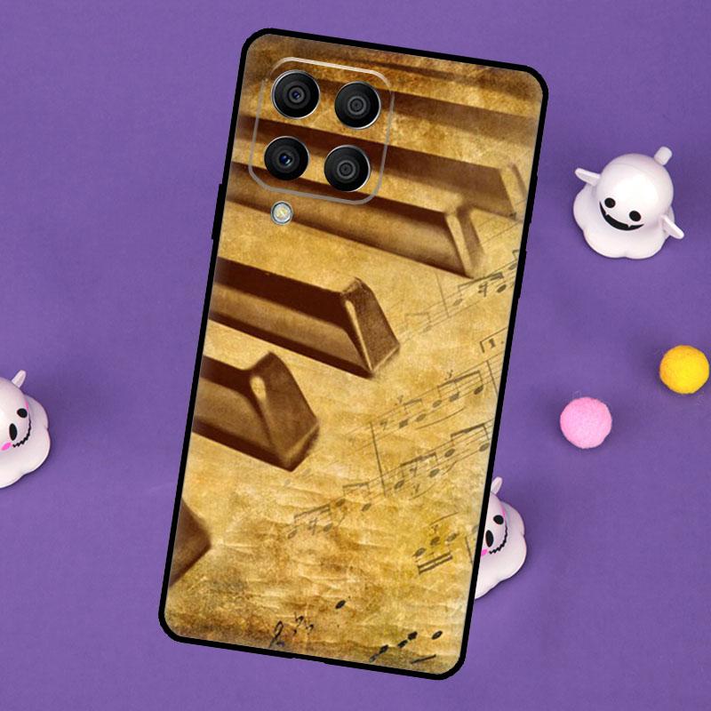 Клавиши пианино Винтажные ноты Чехол для Samsung Galaxy M11 M51 M31 M33 M13 M23 M53 M15 M55 M14 M34 M54 M20 M32 M52