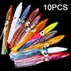 10 Pcs 8Cm Soft Lure Squid Artificial Bait Lures Octopus Tuna Sailfish Baits