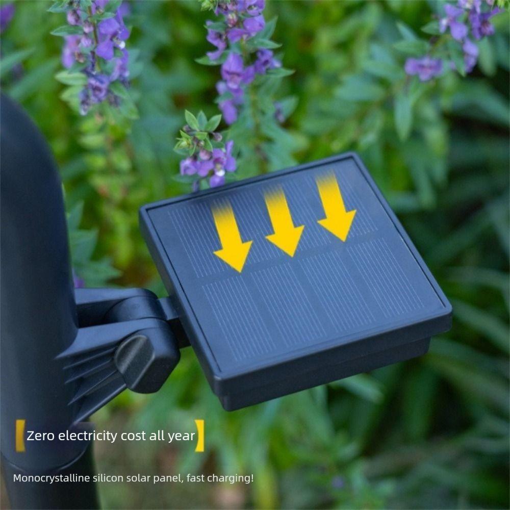 Solar Powered Solar Pathway Light Black Waterproof LED Spot Lights Line Free Landscape Atmosphere Lighting Garden Decor