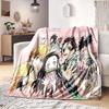 Cartoon Kawaii Nezuko Blanket Super Soft Cozy Demon Slayer Flannel Blankets and Throws Plush for Sofa Couch Bedding Decor Gifts