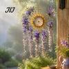 Waterproof Wind Chimes for Patio Acrylic Flower & Sun/Moon Chimes, Window Hanging Suncatcher Housewarming Gifts New Home Living Room Balcony,