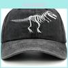 Бейсболка с вышивкой динозавра и защитой от солнца для активного отдыха на свежем воздухе