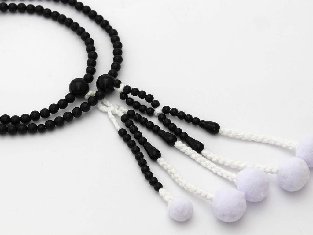 Soka Gakkai Prayer Beads, Black, Cotton Tassel, SGI, Men's