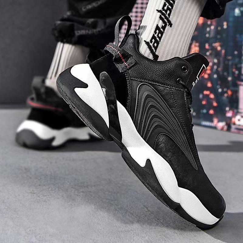 Мужская обувь, модные кроссовки, дышащие кроссовки, мужские баскетбольные кроссовки с поддержкой свода стопы, нескользящая спортивная обувь из искусственной кожи для мужчин