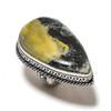 Natural Bumble Bee Jasper Gemstone 925 Sterling Silver Ring Size 7.5 V7H33