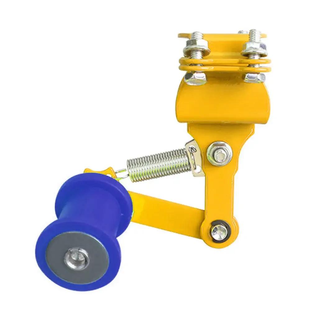 Motorcycle Chain Adjuster Tensioner Guide with Guide Wheels Bike 4 Wheeler Motorized Bike Sprocket Parts Tools Universal
