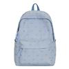Schoolbag Korean version of girl heart bow backpack college style junior high school student schoolbag large capacity simple versatile backpack