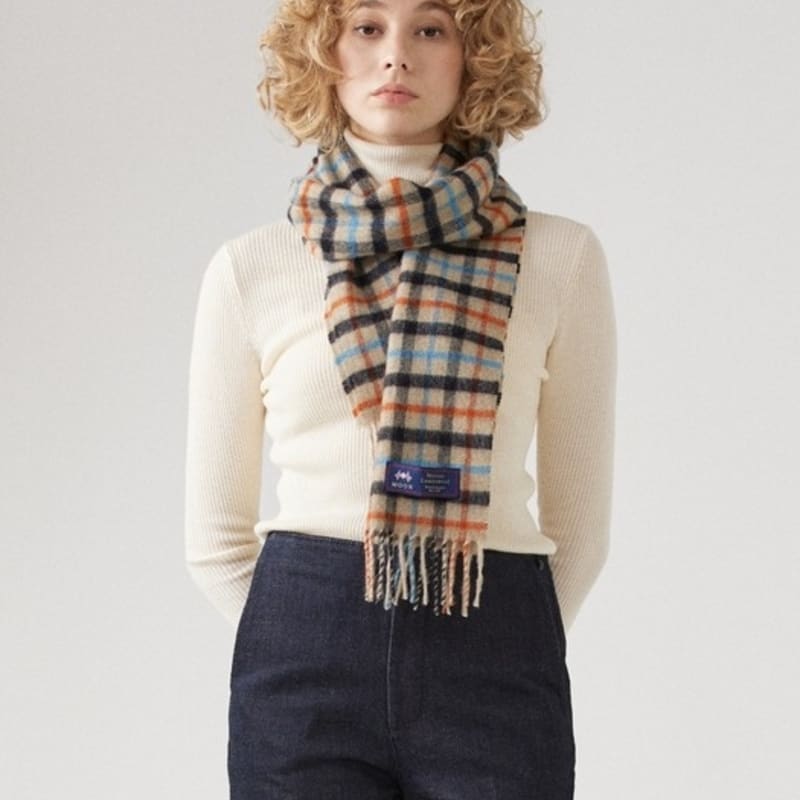 ABRAHAM MOON Шарф из мериносовой шерсти 25 см - Kettlewell Orange