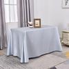 Solid Color Design Wrinkle-Resistant Lace Detail Conference Room Table Cover