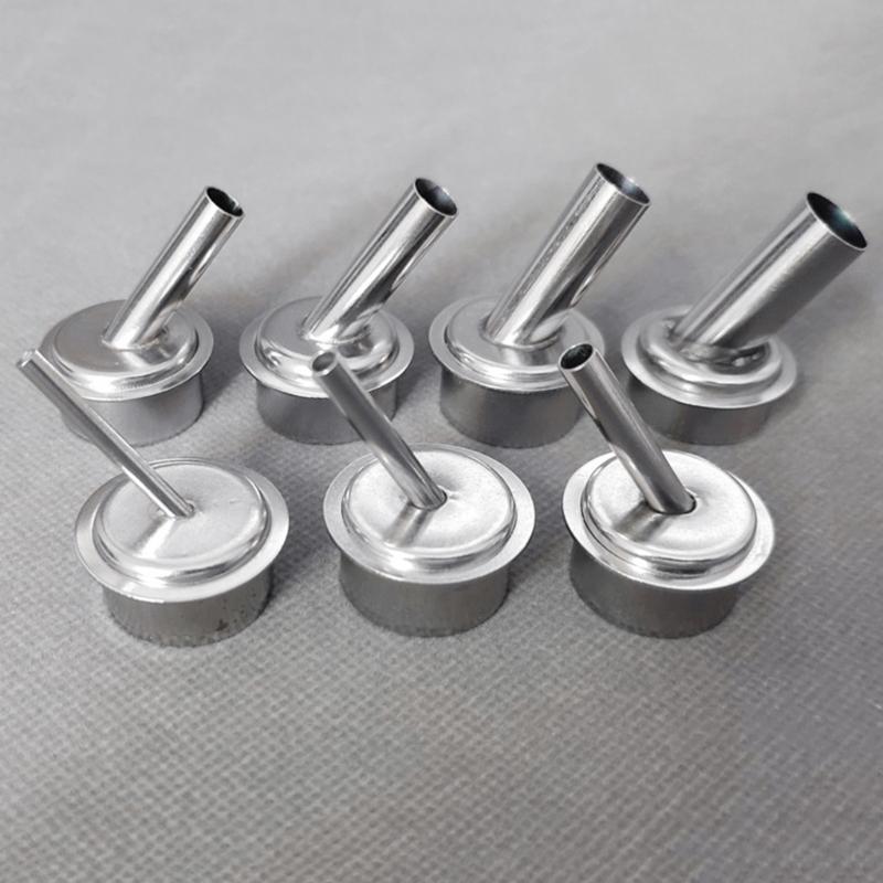 Stainless Steel Hot Air Tool Resisting Nozzles Heat Nozzle Set 7Pieces Set for Quick 861DW Welding Mouthpiece