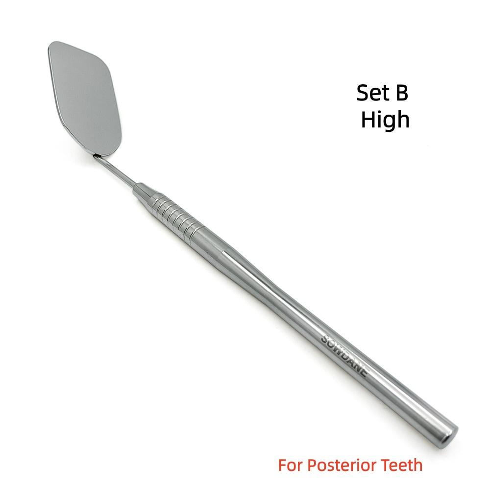 Зеркало для дентальной фотографии из нержавеющей стали, двустороннее, для передних и задних зубов, одонтология, ортодонтия, уход за полостью рта, автоклавируемое.