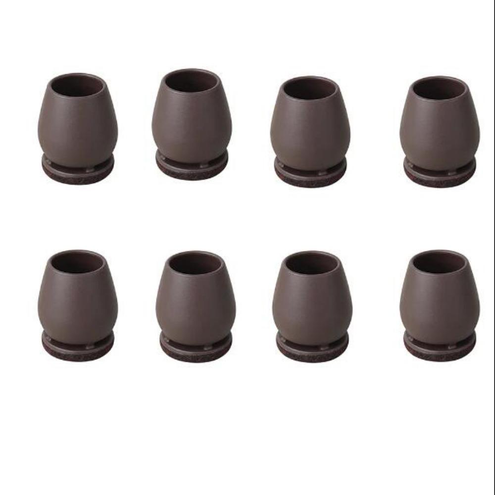 With Thick Wrap Felt Pads Chair Foot Cover Reduce Noise Round/Square Chair Leg Floor Protector Dark Brown Non-slip