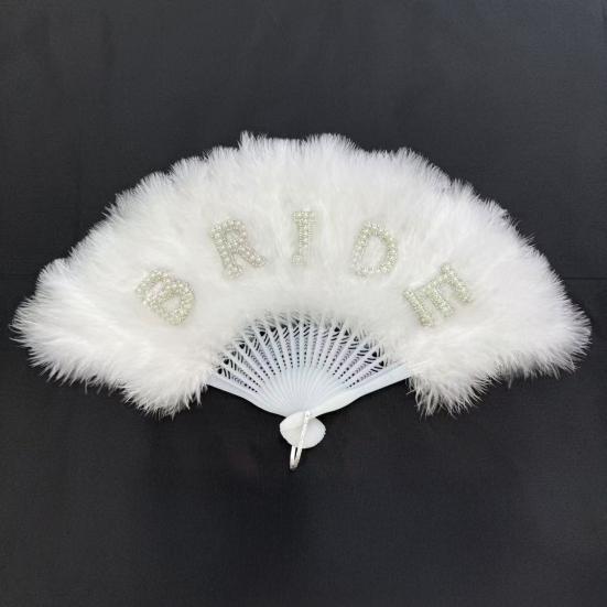 Винтажный складной веер из перьев, ручной веер для свадебной вечеринки, переносной летний веер, украшение для танцевального представления, аксессуары для вечеринок