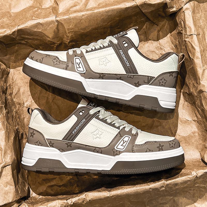 «Мужские универсальные корейские модные белые кроссовки — удобная, модная, повседневная спортивная обувь на толстой подошве»