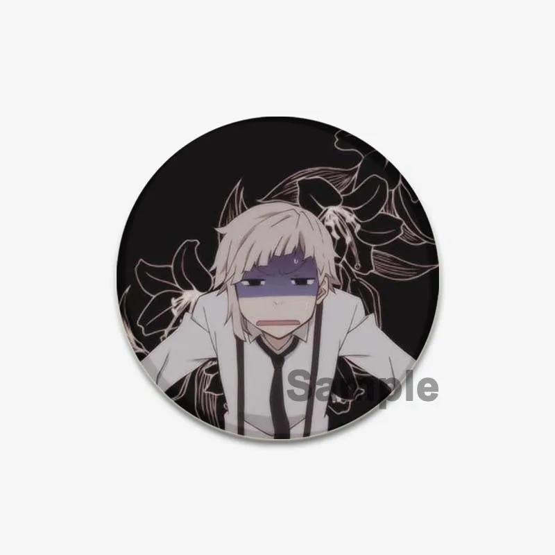 Значок Bungo Stray Dogs 32/44/58 мм, агентство Atsushi Nakajima Dazai Osamu, мягкая пуговица, декоративная шляпа ручной работы, значок, подарочный аксессуар
