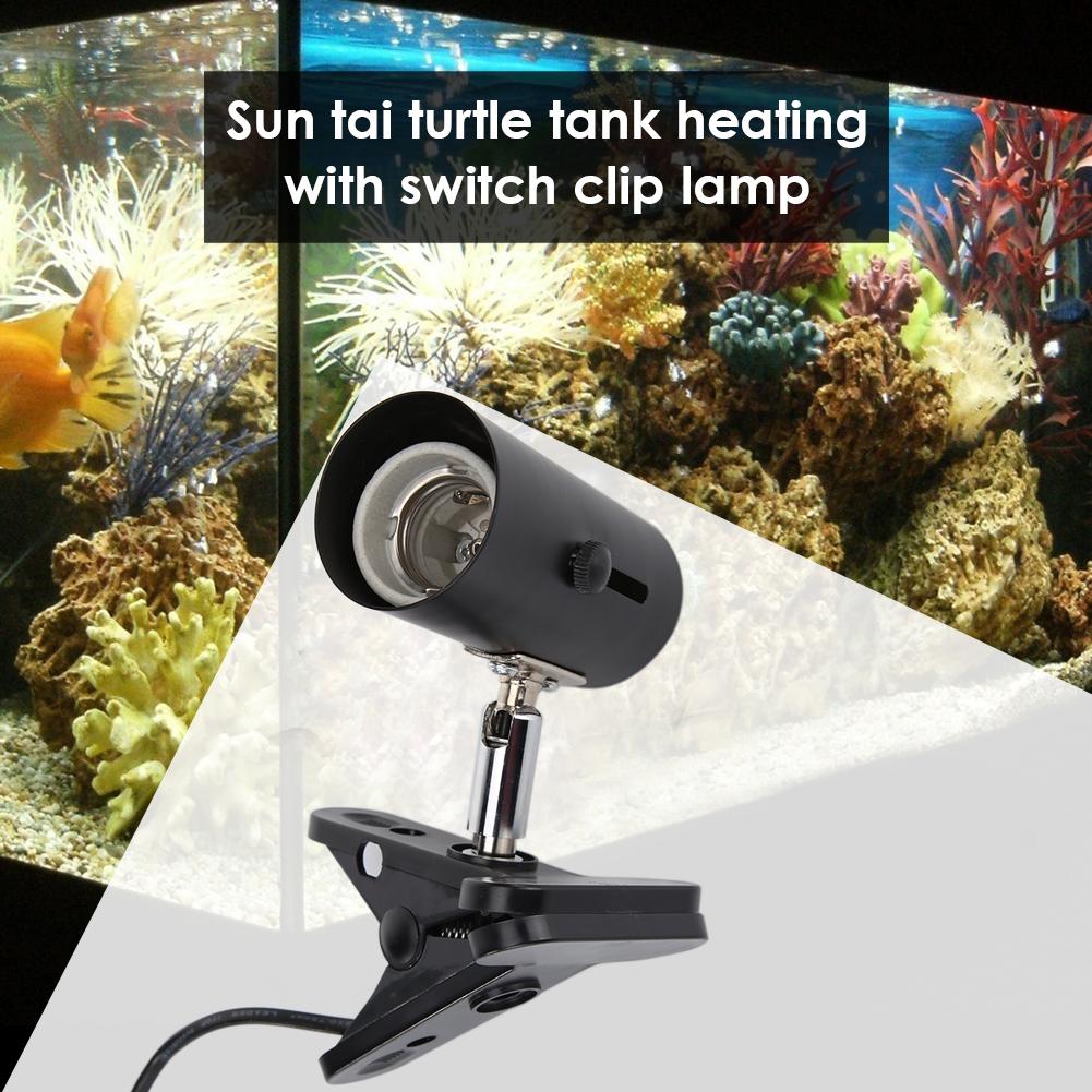 E27 Pet Light Holder Heating UVA+UVB Clip-on Bulb with Cover Reptile Lamp Set
