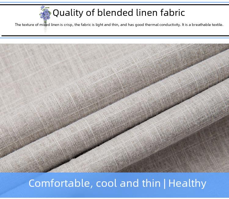 Мужские брюки из льняной смеси с высокой талией: Дышащий, повседневный летний крой