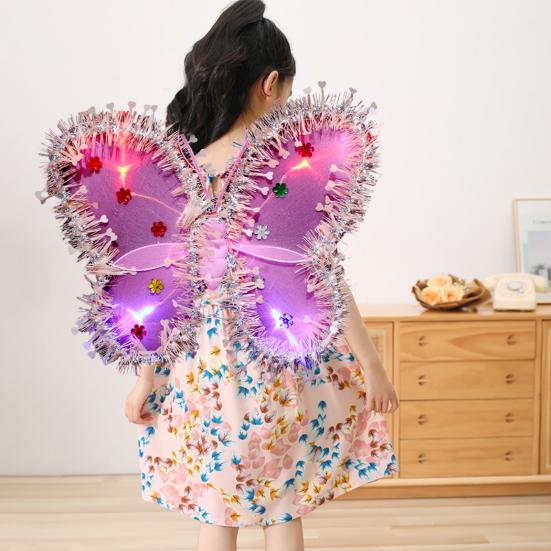 Крылья бабочки, светящиеся яркие цвета, тонкая работа, детский наряд, крылья бабочки, фестивали, вечеринки, дни рождения