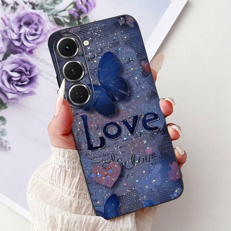 Чехол для Tecno Spark 40 Pro Plus Мультяшный Рисованный Ударопрочный Мягкий Силикон ТПУ Задняя Крышка для Tecno Spark40Pro 40Pro+ Funda