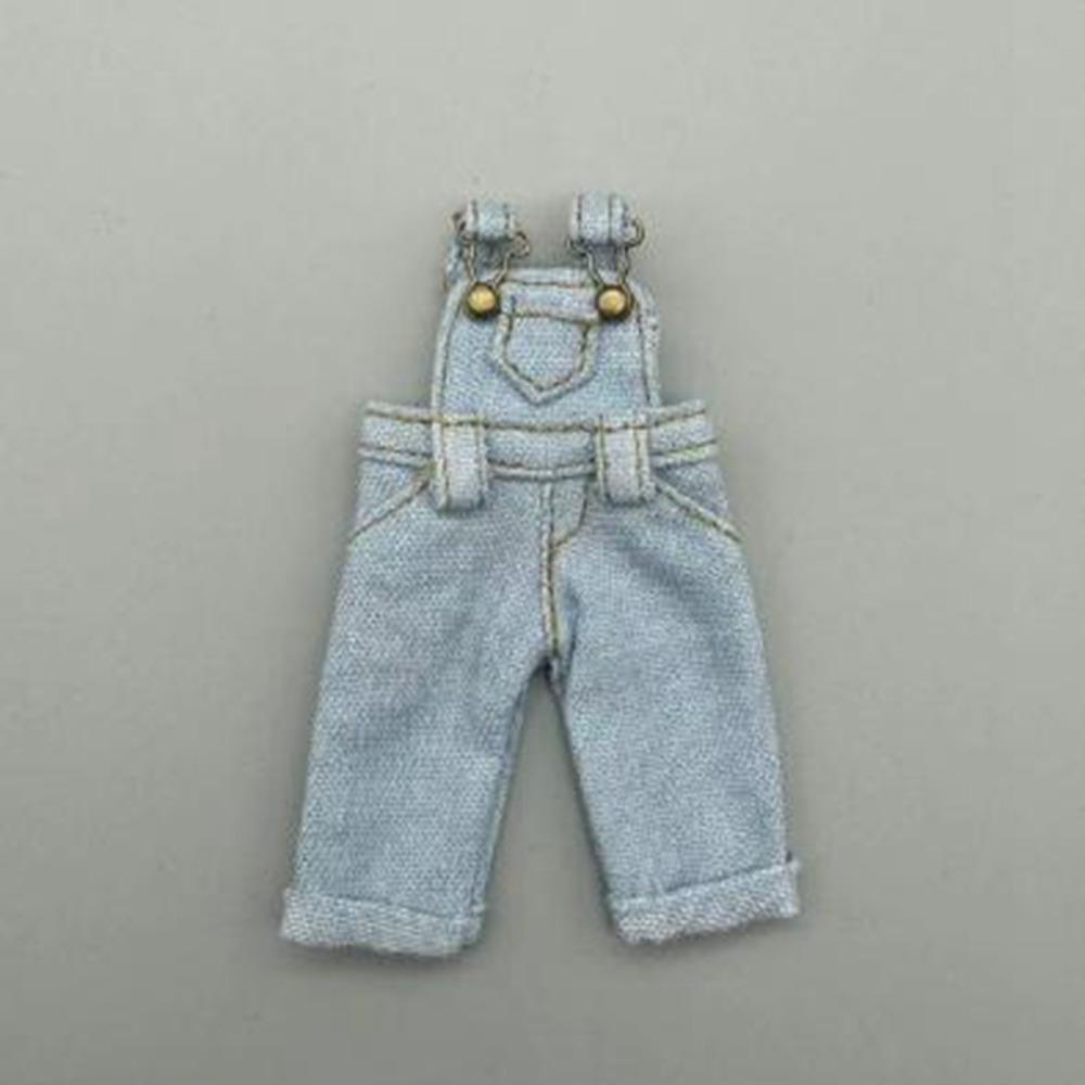 Mini Cute Jeans Trousers Shirt Denim Pants T-shirt Tops for 1/12 BJD Dolls for Ob11 Ymy Dolls