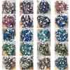 Ss3-Ss30 Разноцветные Стразы AB Стекло Плоское Дно Стразы-Бриллианты Кристалл Цветные Круглые DIY Наклейки для Маникюра Бриллиант