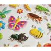 Reusable Stickers - 3D Relief - Cute Insects - Glitter