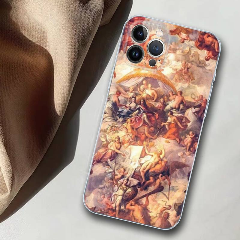 Мягкий силиконовый чехол для телефона с рисунком в стиле Ренессанс для iPhone 14 13 12 11 Pro Mini XS MAX 8 7 6 Plus X XS XR