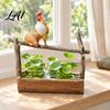 Pastoral Style Gift for Friends Rustic Farmhouse Double Rooster Planter Resin Succulent Pot Micro Planter Landscape Decor Water Plant Vase Tabletop