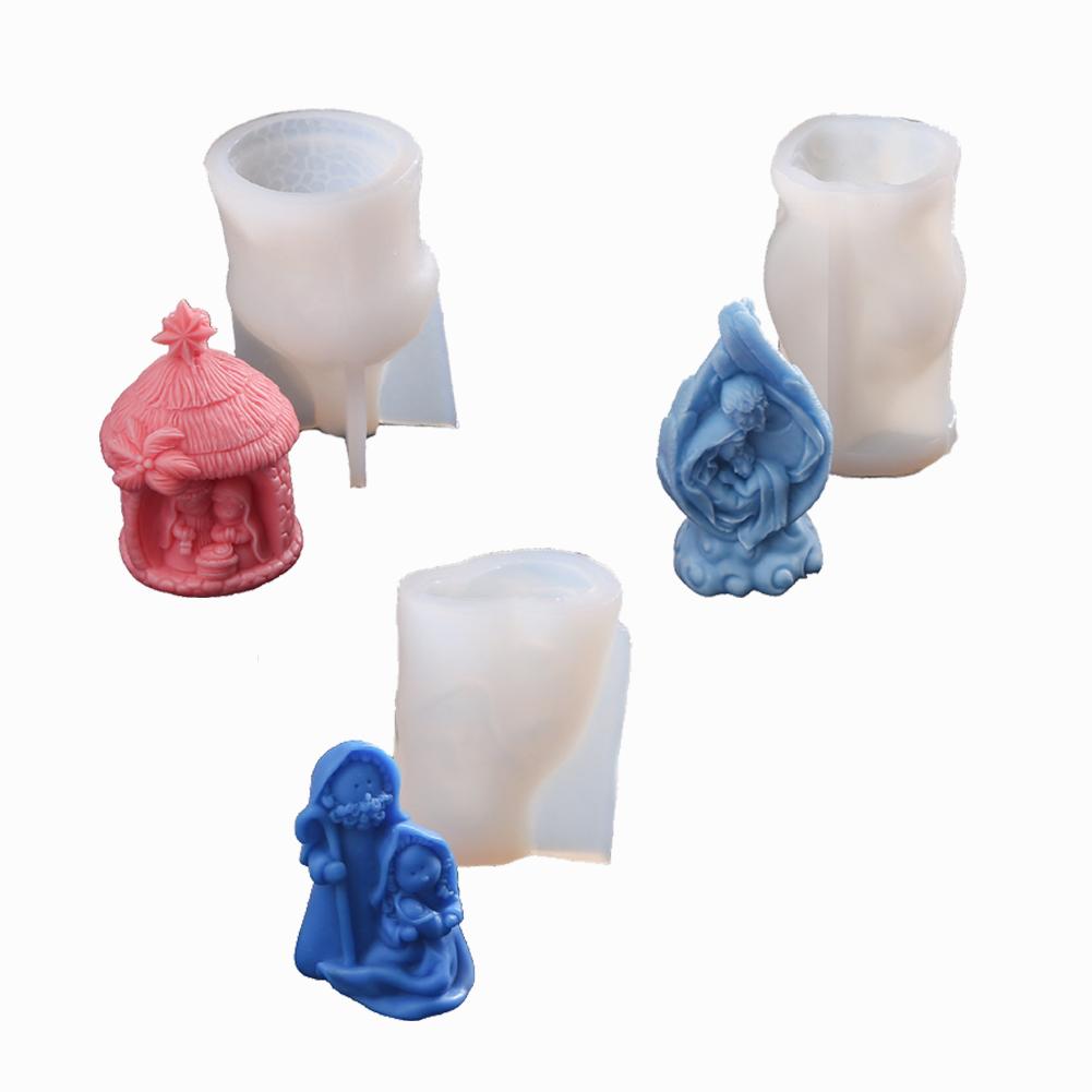 Религиозная рождественская форма для ароматических свечей, силиконовая форма для свечей, поделки своими руками, украшение дома