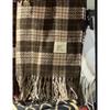 New Winter Korean Version Taro Purple High End Scarf Women's Versatile Plaid Shawl Soft Waxy Retro Warm Scarf Trendy