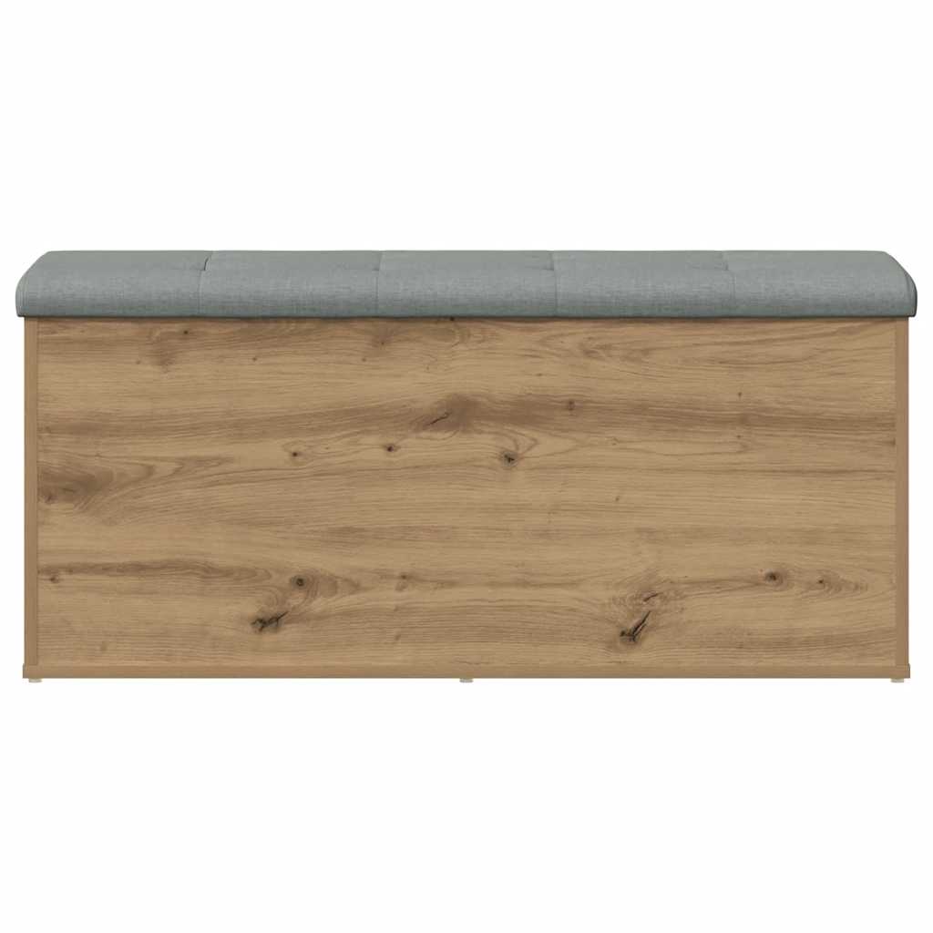 Ławka Ze Schowkiem Dąb Rzemieślniczy 102X42X45Cm Drewno Klejone