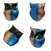 Modern Classy Lucky Owl Resin Art Figure Showpiece -(Pack of 1, Pink & Blue)
