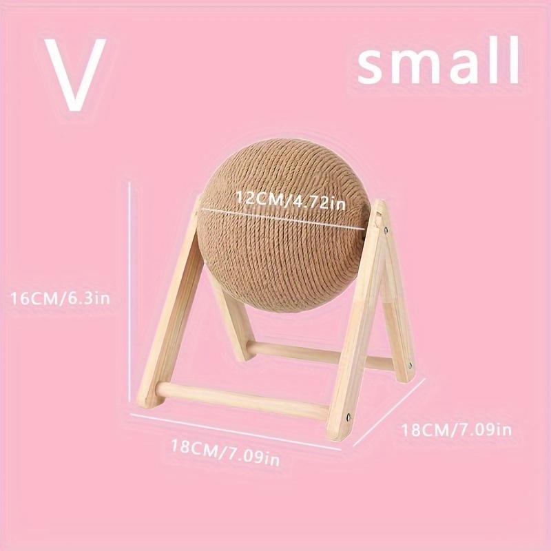 Интерактивная игрушка-когтеточка для кошек средних пород с сизалевой веревкой, прочная деревянная конструкция, шлифовка когтей