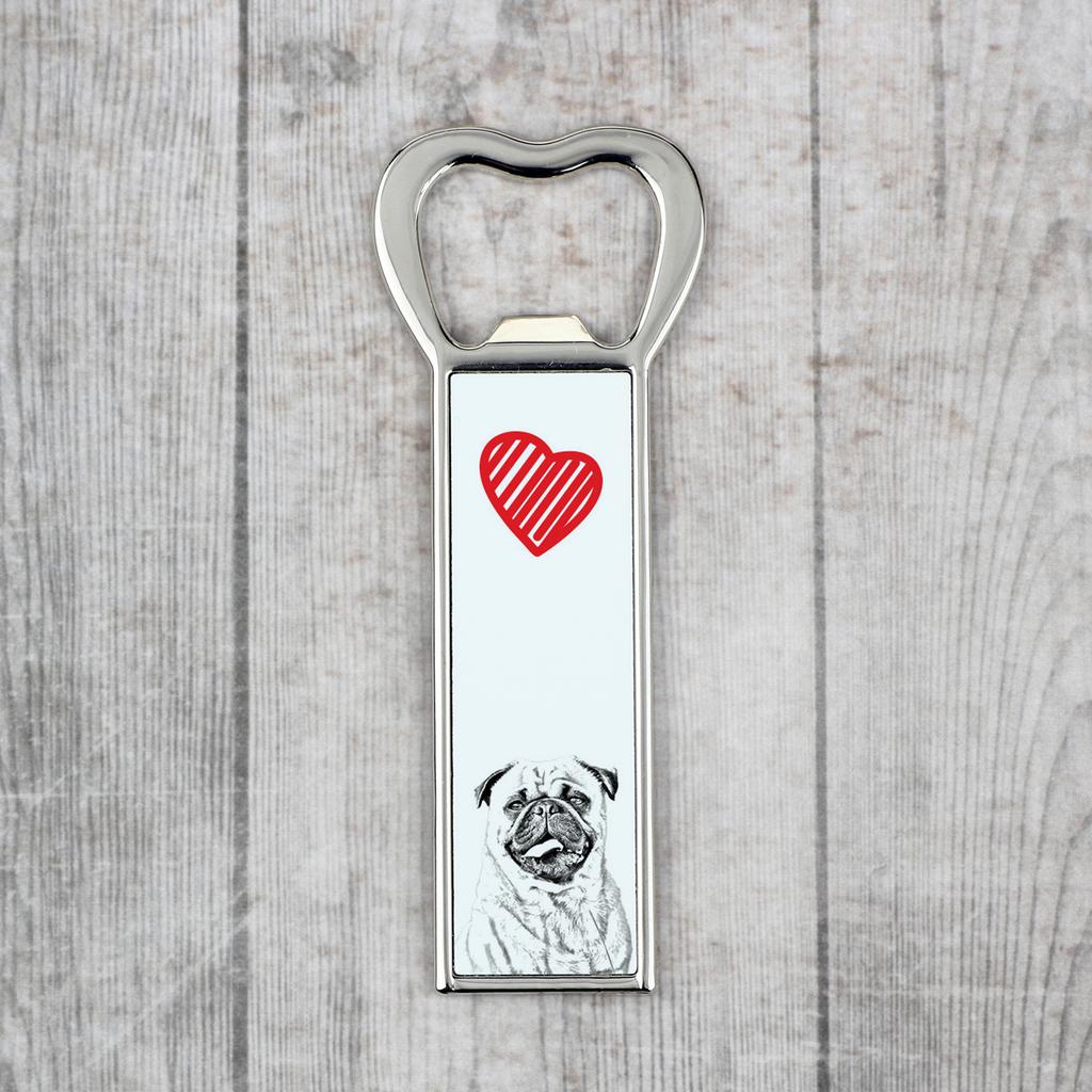 Mops, Pug, Carlin - Otwieracz Do Butelek Z Psem, Personalizowany Otwieracz Na Lodówkę, Wyjątkowy Upominek Dla Mężczyzny Marki Art-Dog