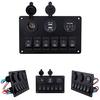 6-Gang Switch Control Panel Led Rocker Breaker Car Marine Boat Truck Circuit