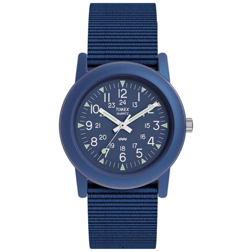 TIMEX Camper 34mm Quartz Analog 2nd Generation Camper 30m Water Resistant Watch, Reissue, (Blue)