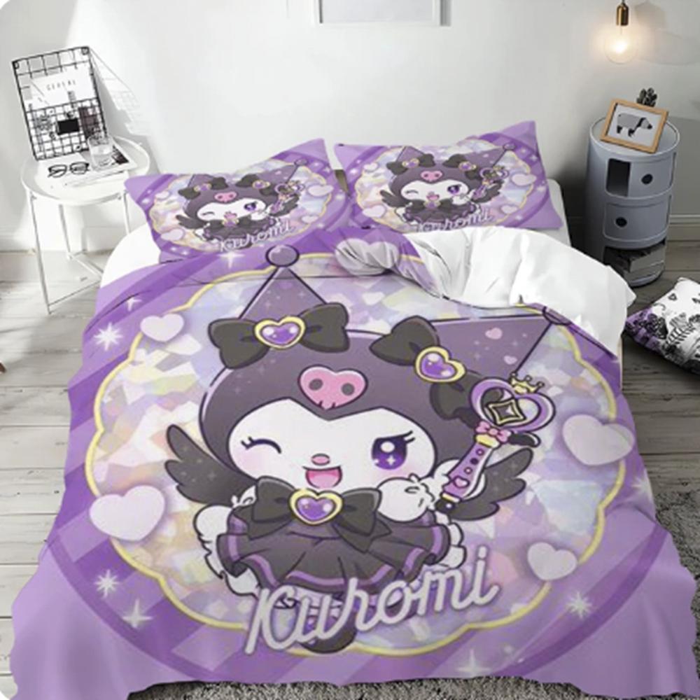 Пододеяльник Куроми Мультяшный Милый Sanrio Печатное Одеяло Полиэстер Постельное Белье Размер Твин Детский Подарок Разные Размеры