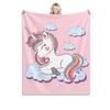 Unicorn Flannel Blanket Throw for Girls and Boys Soft Warm Baby Blanket for Bed Sofa Birthday Christmas Gift
