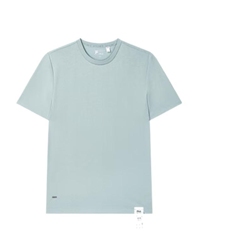 Fila White Series Simple Versatile Casual Fashion Short Sleeve T-Shirt Men Tops Cloud-Gray-Green F11M513104F