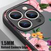 Colorful Flower Magnetic Case For iPhone 16 15 14 Pro Max 13 12 Pro 11 For Magsafe Wireless Charge Soft Edge Acrylic Phone Cover