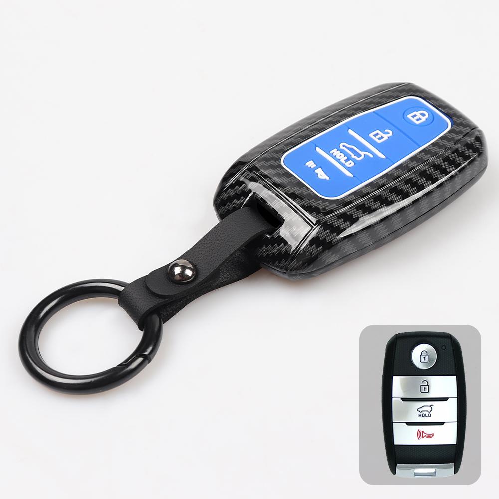 Для Kia Sedona Grand Carnival 2015 2016 2017 2018 Stonic Forte Niro Soul Sorento ABS карбоновый чехол для автомобильного ключа